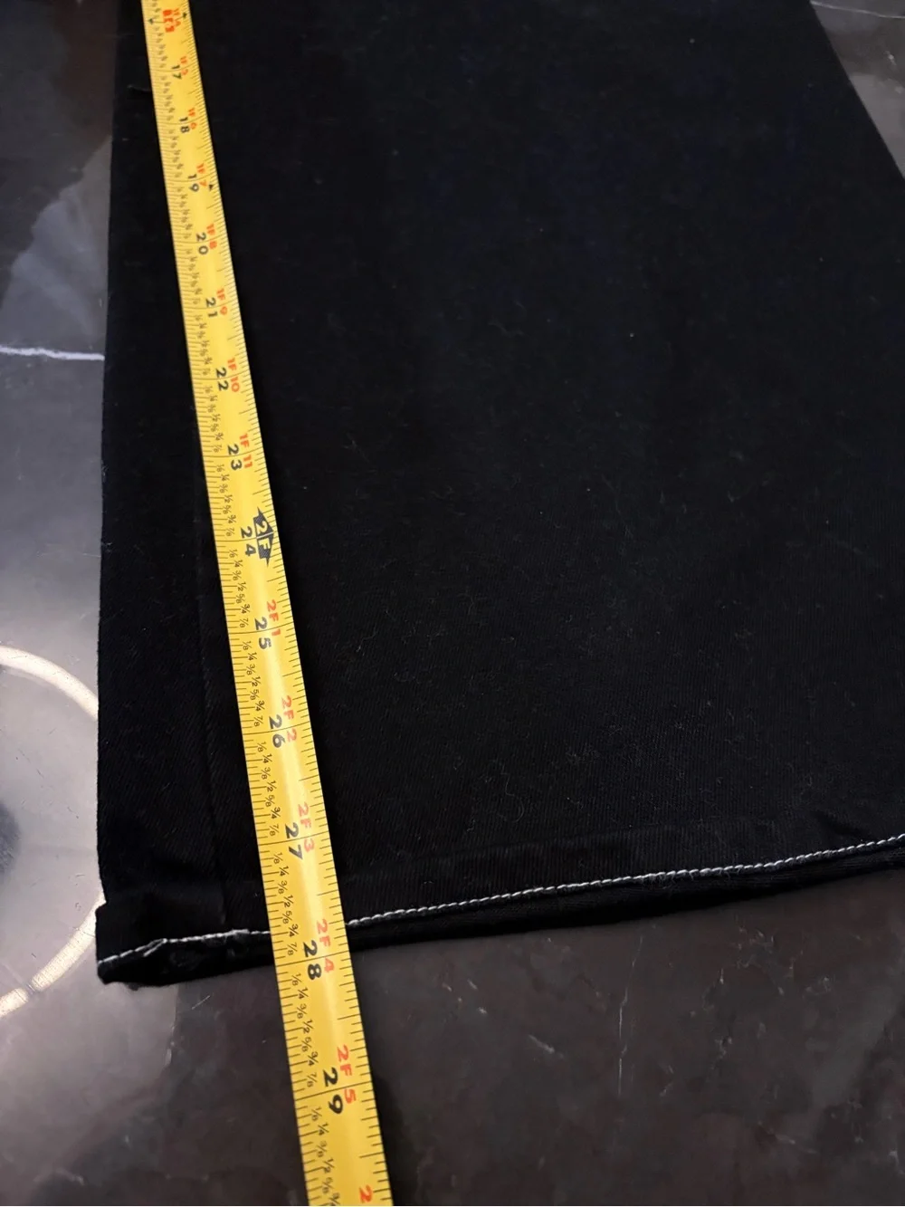 Altar'd State Black Wide-Leg Cargo Pants with White Contrast Stitching Large - Picture 8 of 9